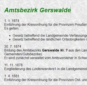Read more about the article <strong>Amtsbezirk Gerswalde 1874-1945</strong>