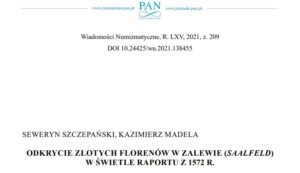 Read more about the article <strong>Złote floreny z Zalewa</strong>