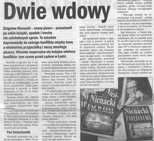 You are currently viewing <strong>Artykuł „Dwie wdowy” Wojciecha Dudy w tygodniku „Prawo i Życie”.</strong>