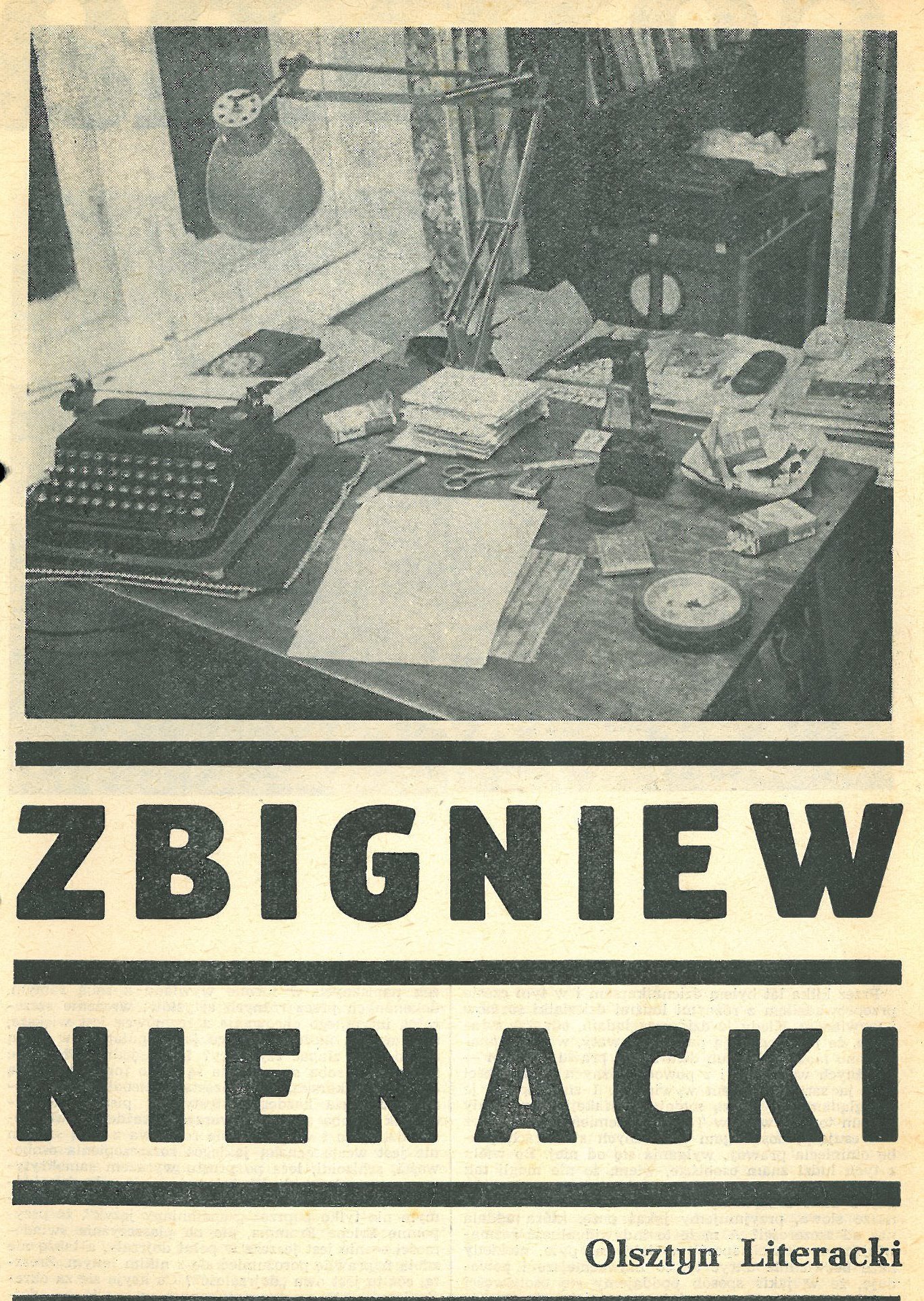 Read more about the article <strong>Sam na sam ze sobą. Zbigniew Nienacki. Olsztyn Literacki z roku 1978.</strong>